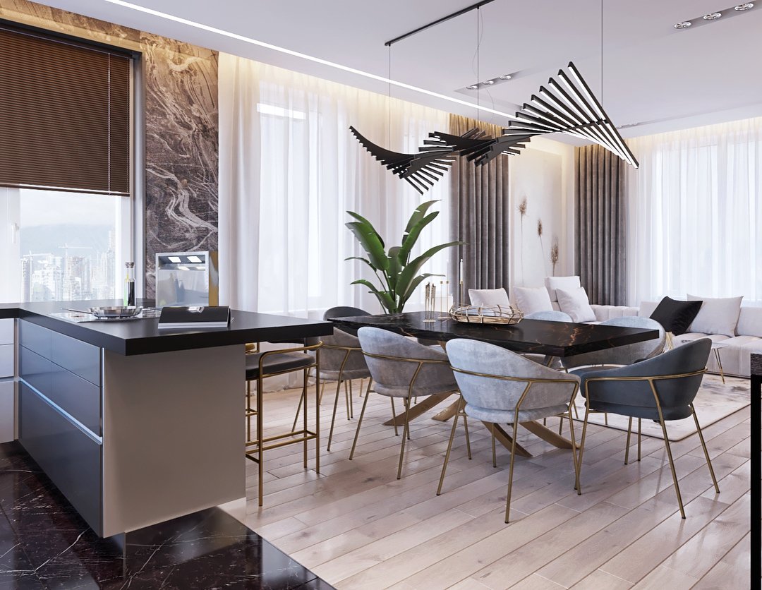 ピアノキー ブラックシャンデリア