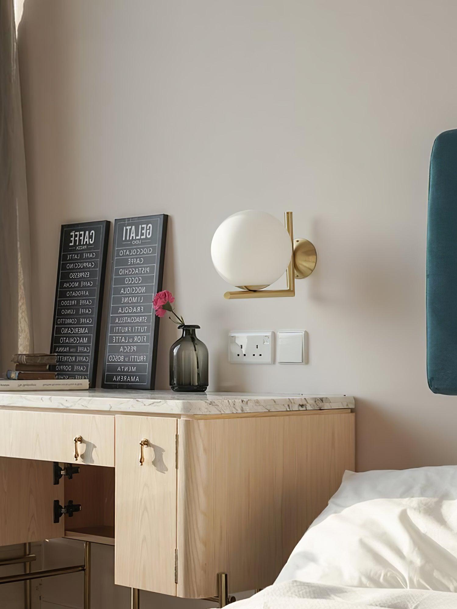 吹きガラス オパール ガラス ウォール ランプ