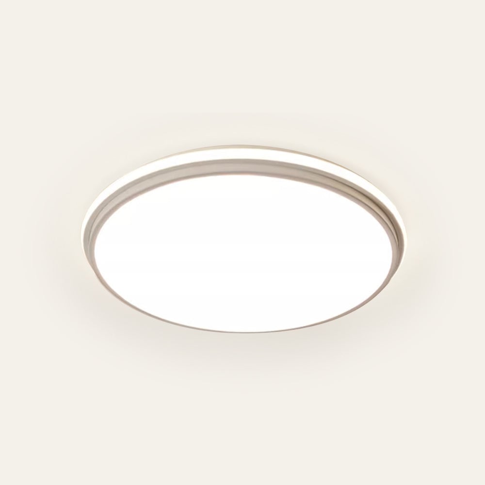 寝室に最適な、調光機能付き丸型シリコンLEDシーリングライト