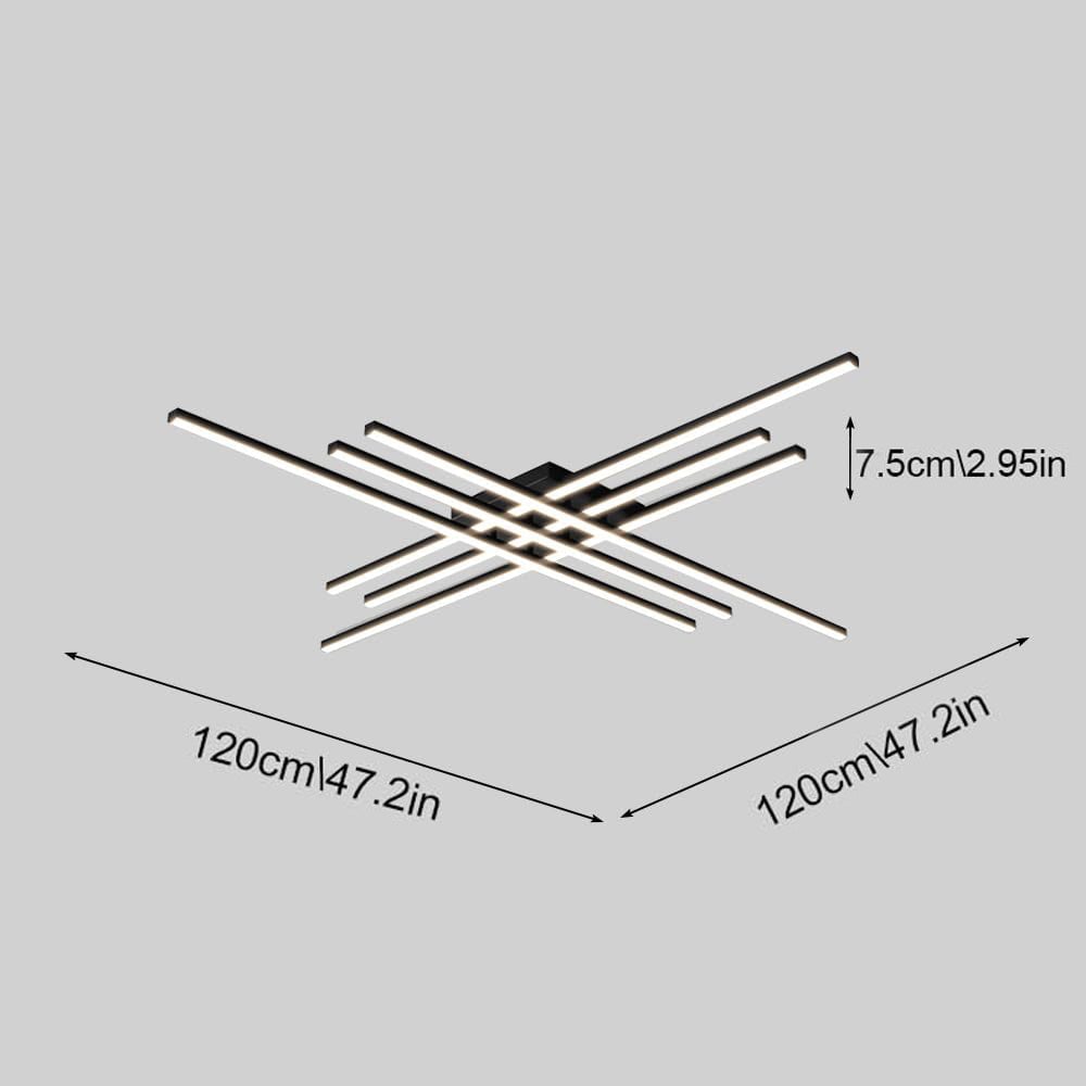 インダストリアルミニマリストアイアンリビングルームセミフラッシュLEDシーリングライト