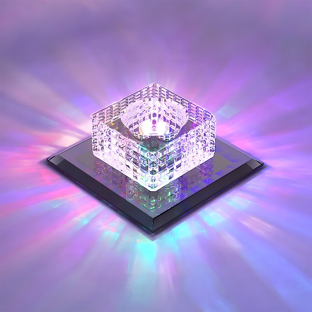 ミニマリストクリスタルブラックLED廊下天井照明