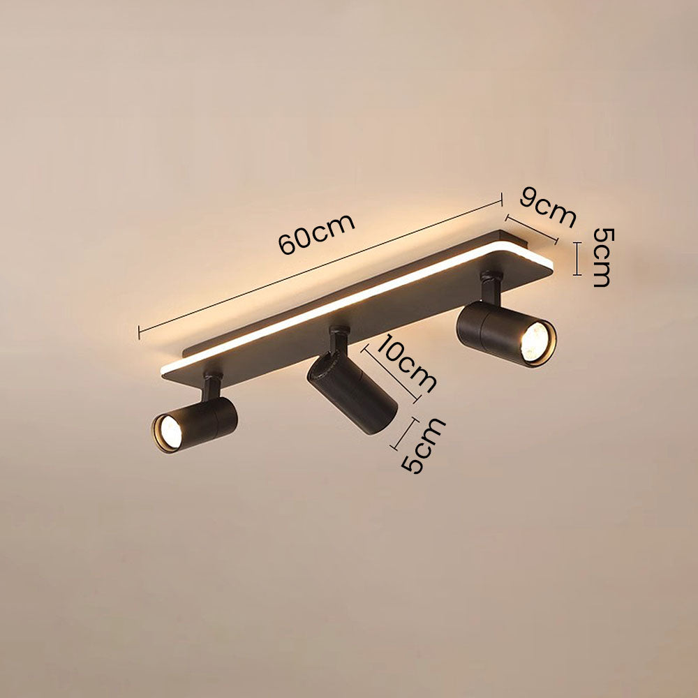 キッチン用のシンプルなトラック天井（白黒）