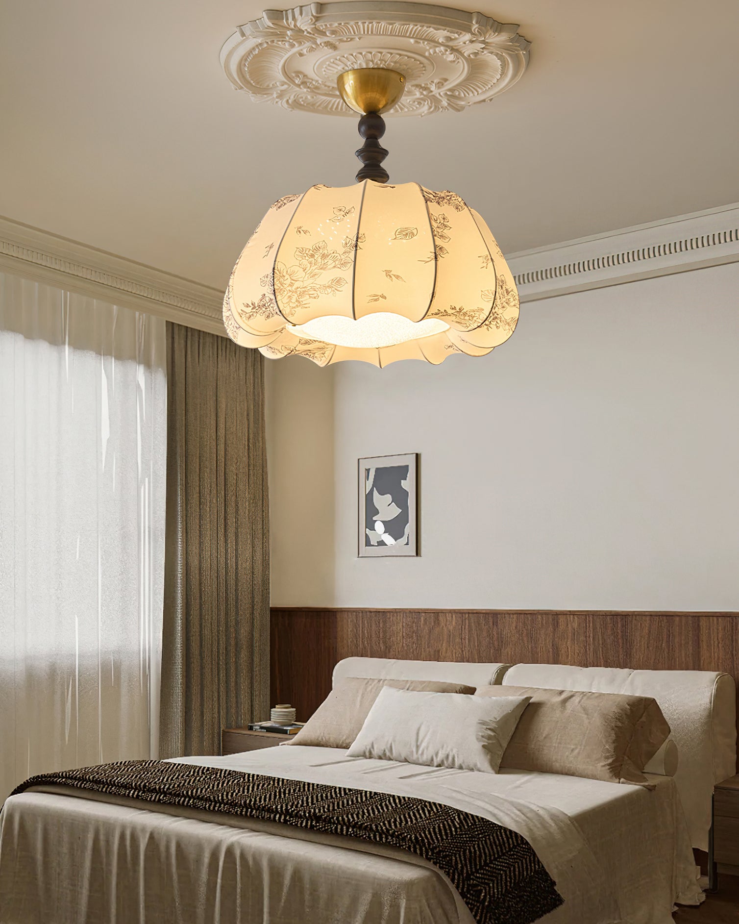 パンプキンブロッサムシーリングランプ