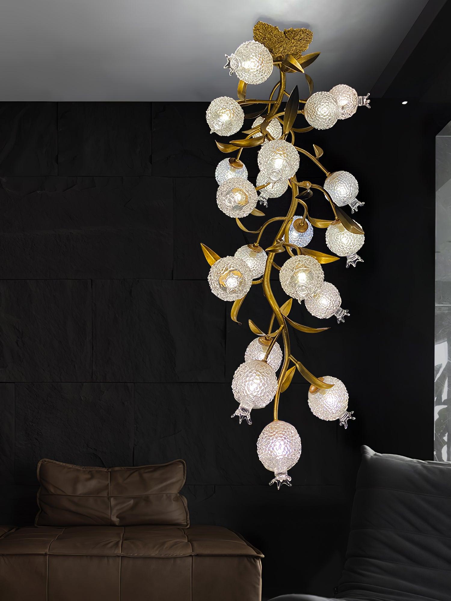 ザクロ真鍮シーリングランプ