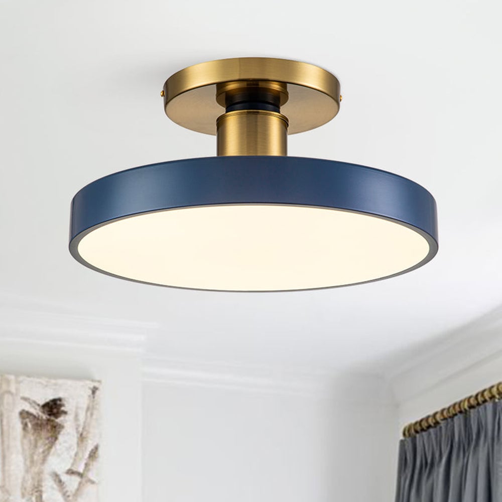 シンプルなブルーの寝室用LEDシーリングライト