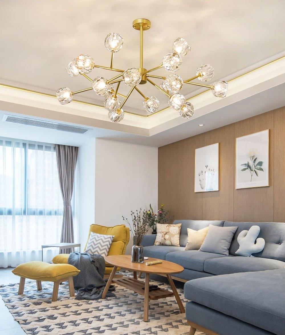 クリスタルボールラウンドクラスターシャンデリア