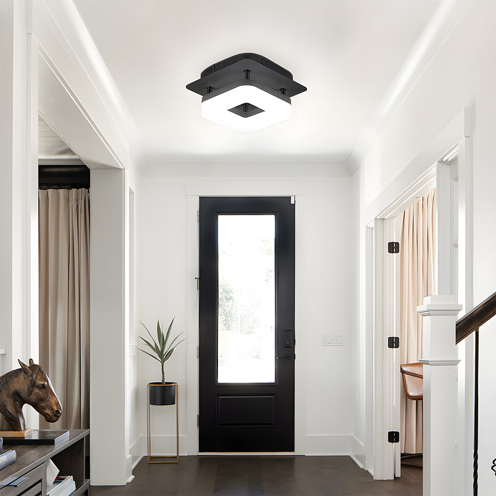 モダンなスクエアアクリルLED廊下天井ライト