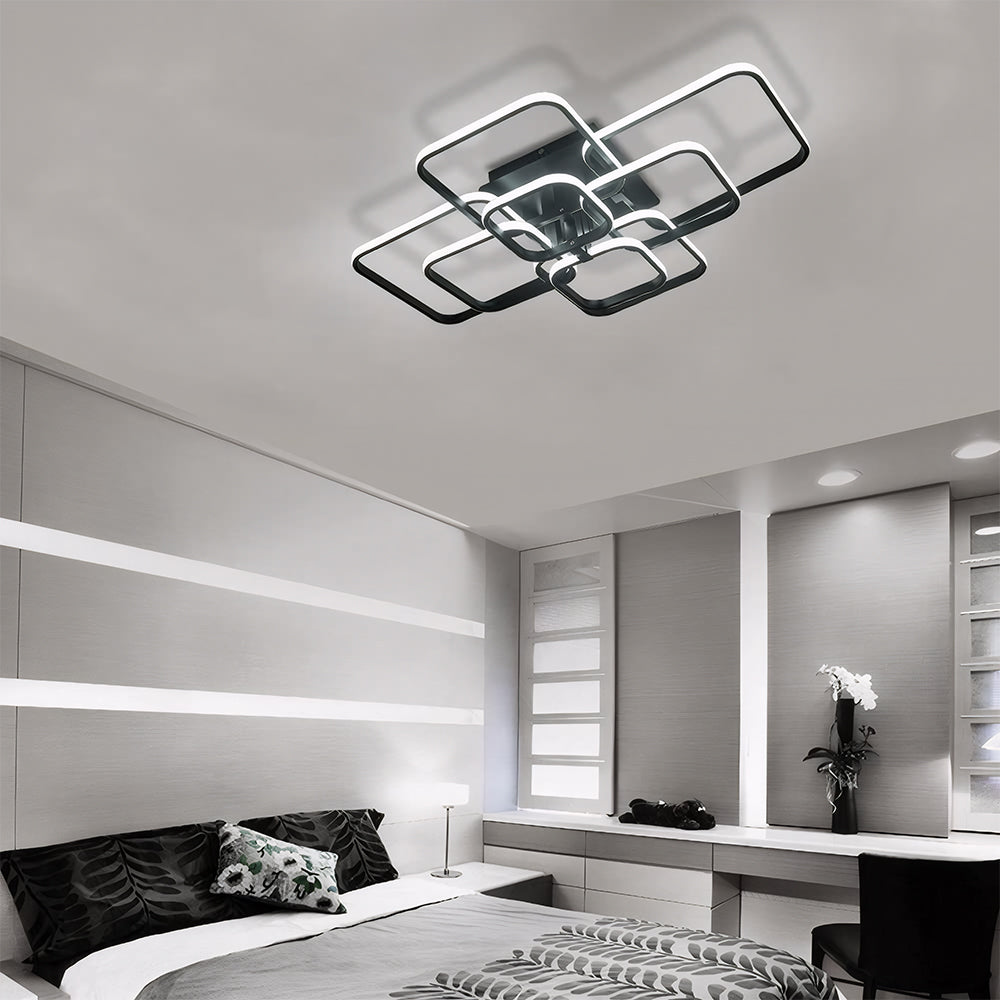 北欧の創造性あふれるマルチスクエアリビングルームLEDシーリングライト