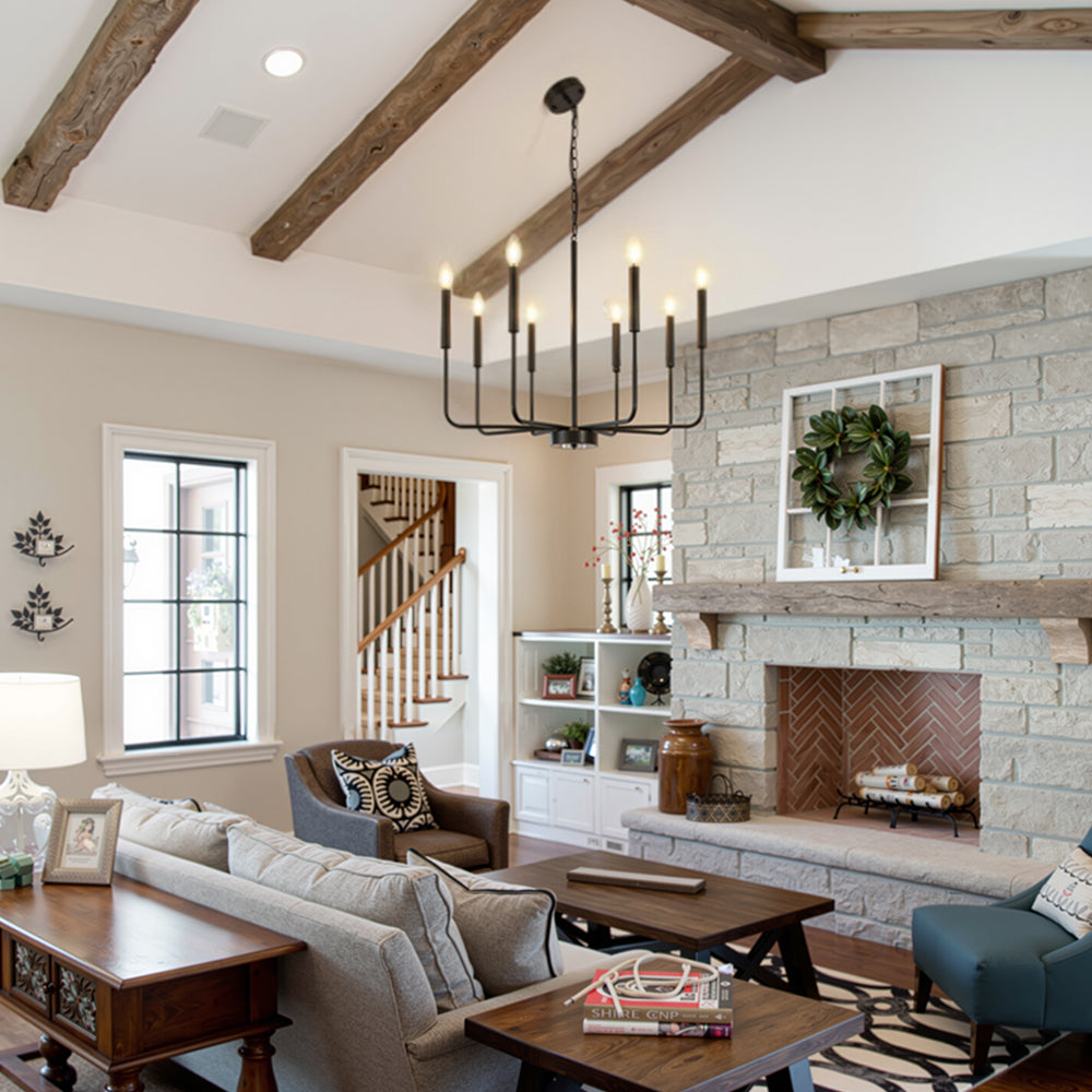 リビングルームに最適なモダンなインダストリアルアイアンペンダントライト