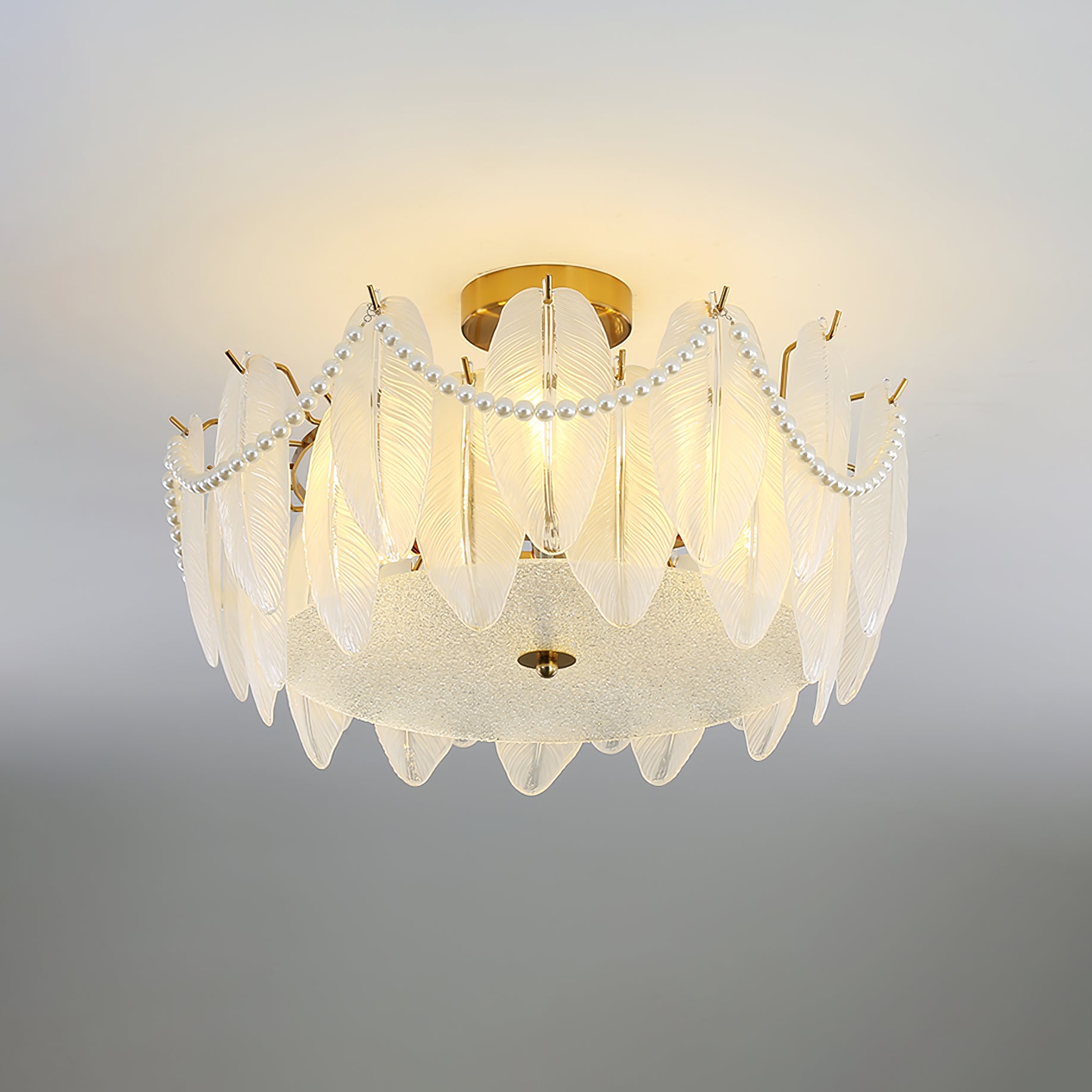 Glass Feather Chandeliers