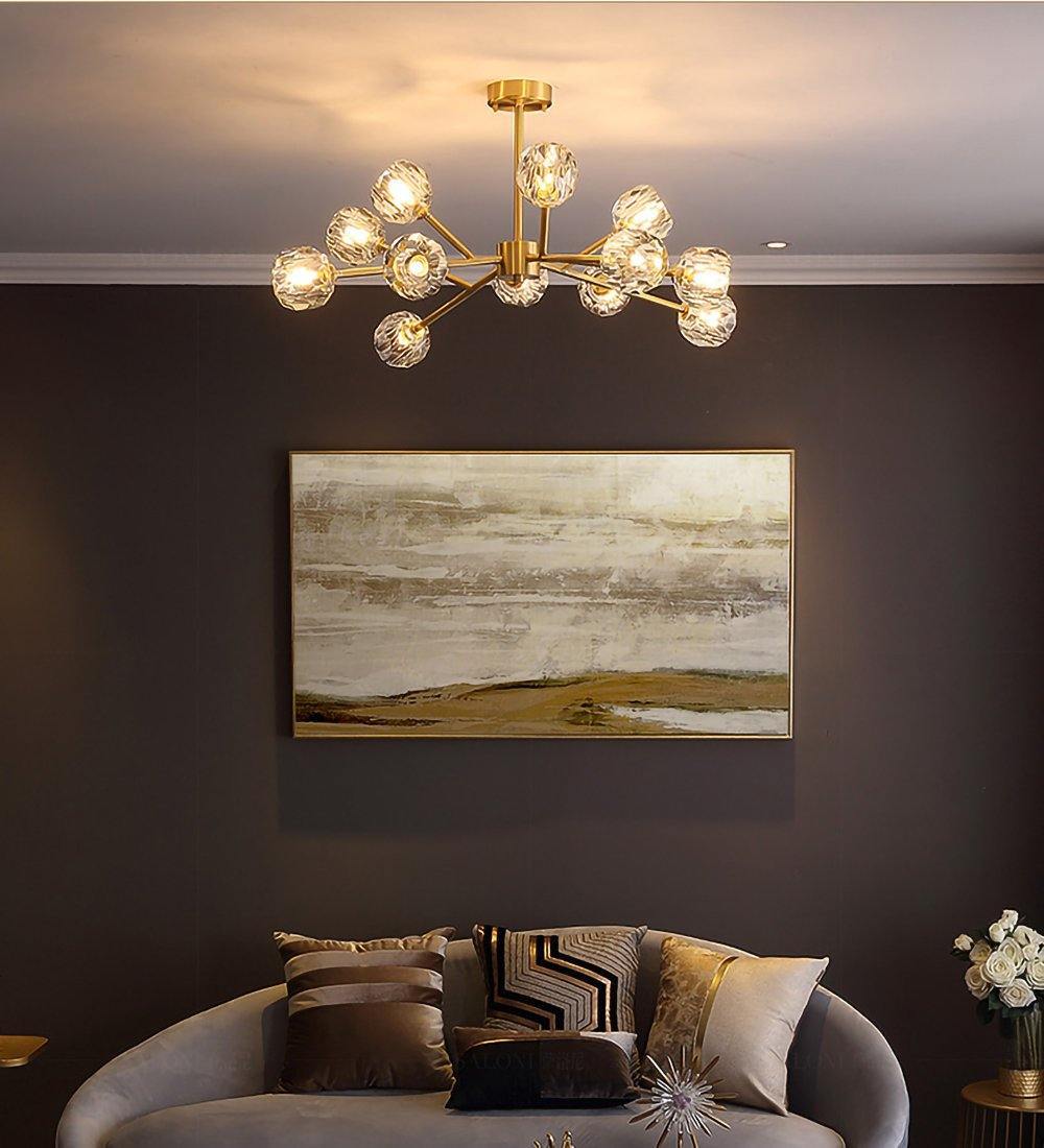 クリスタルボールラウンドクラスターシャンデリア