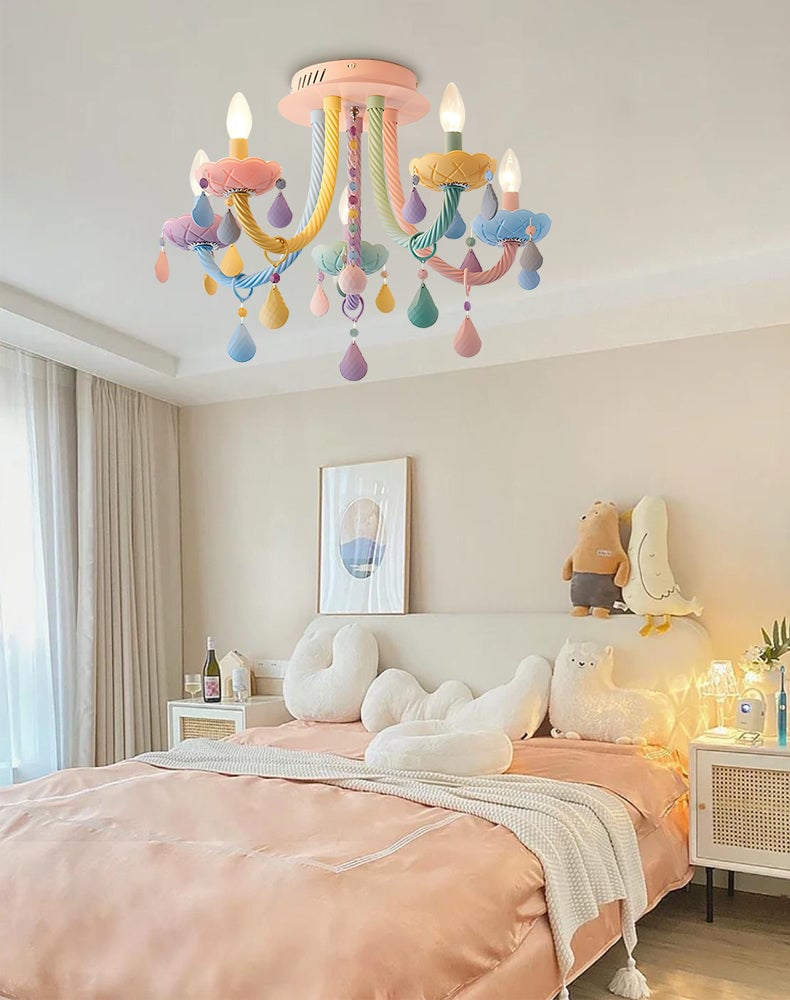 マカロン シャンデリア クリスタル シーリング ランプ