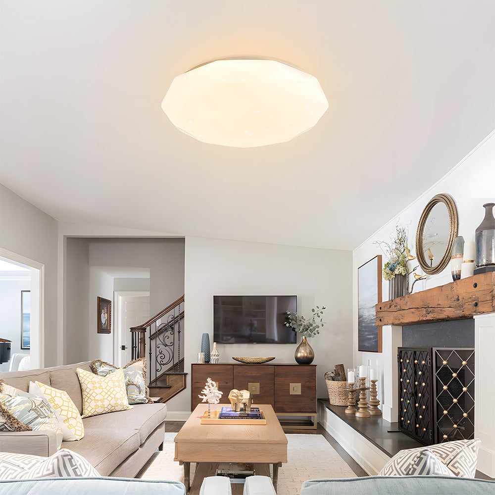 ユニークな星空アクリルフラッシュマウント寝室用シーリングライト