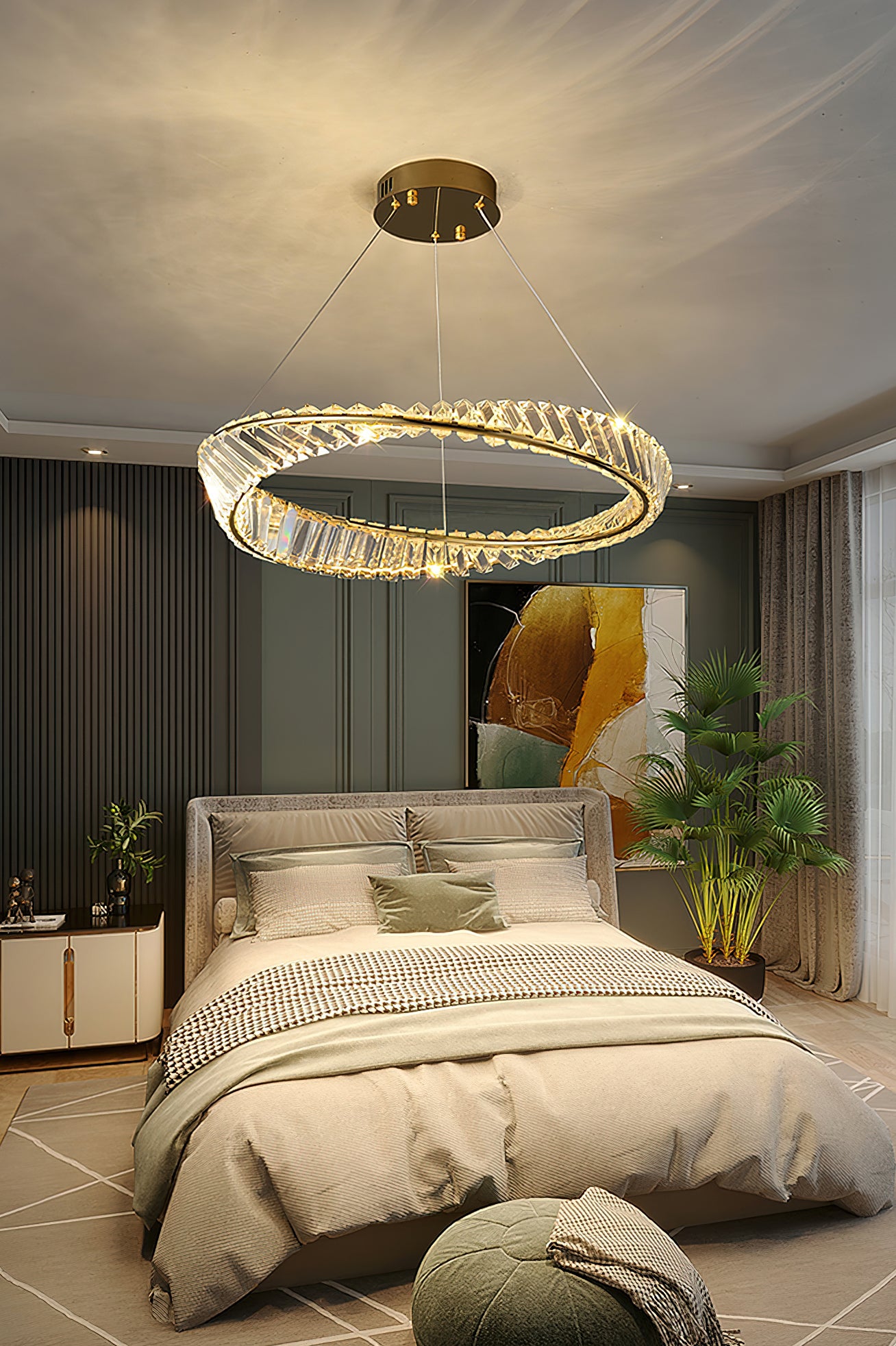 Ous クリスタル リング シャンデリア