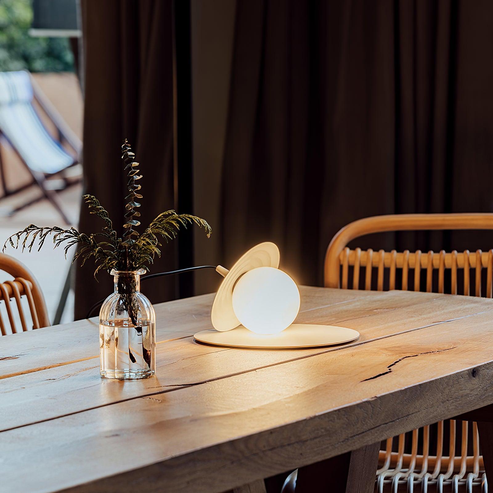 ミラーレコードテーブルランプ