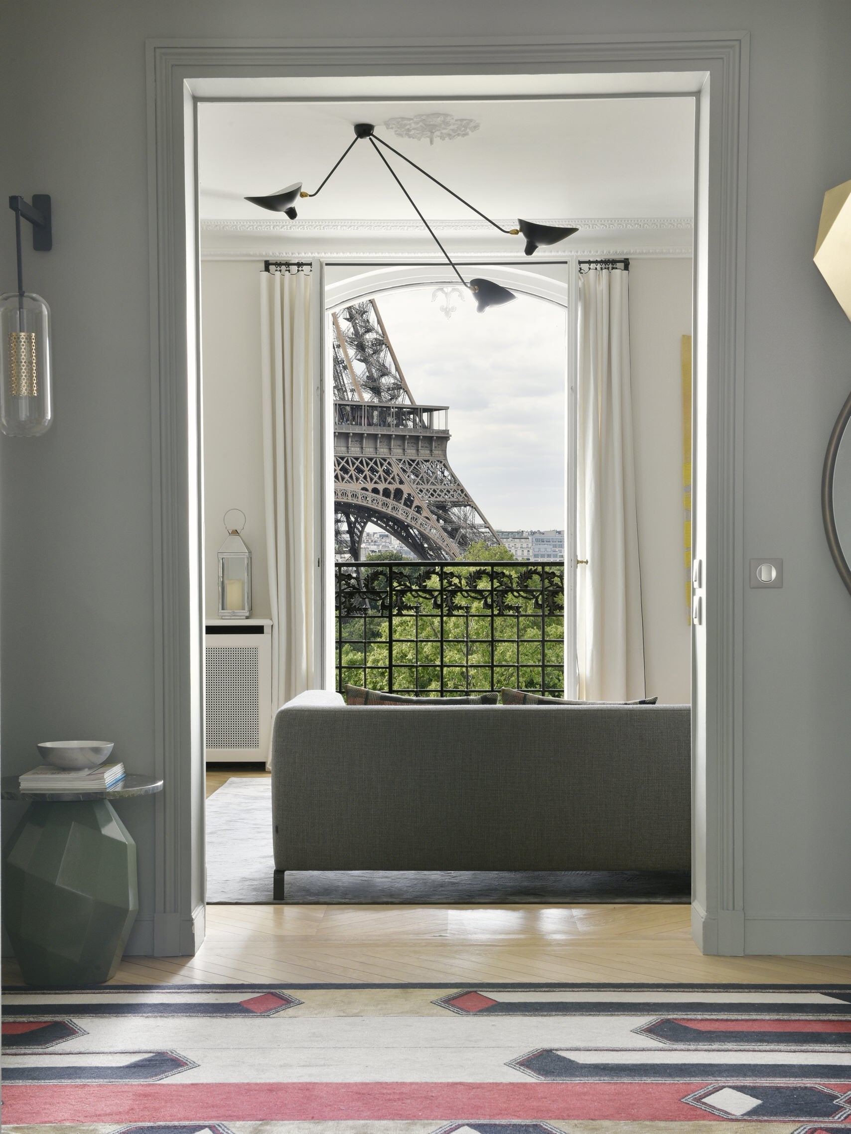 Leaning Serge Mouille Ceiling Lamp B