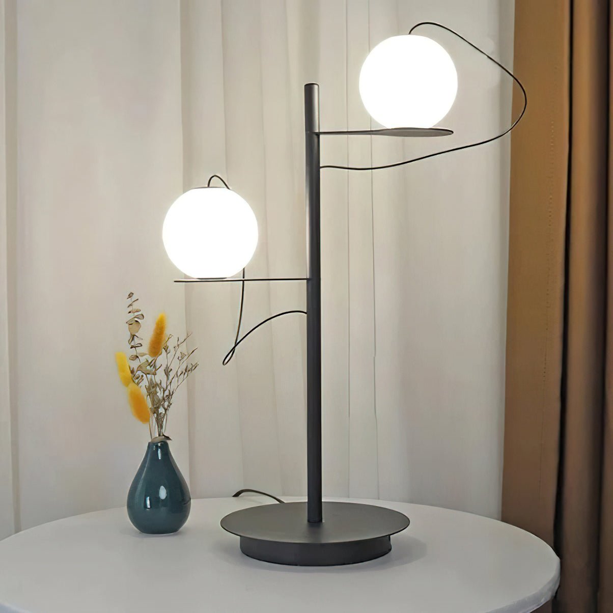 マグネット式ラウンドビーンテーブルランプ