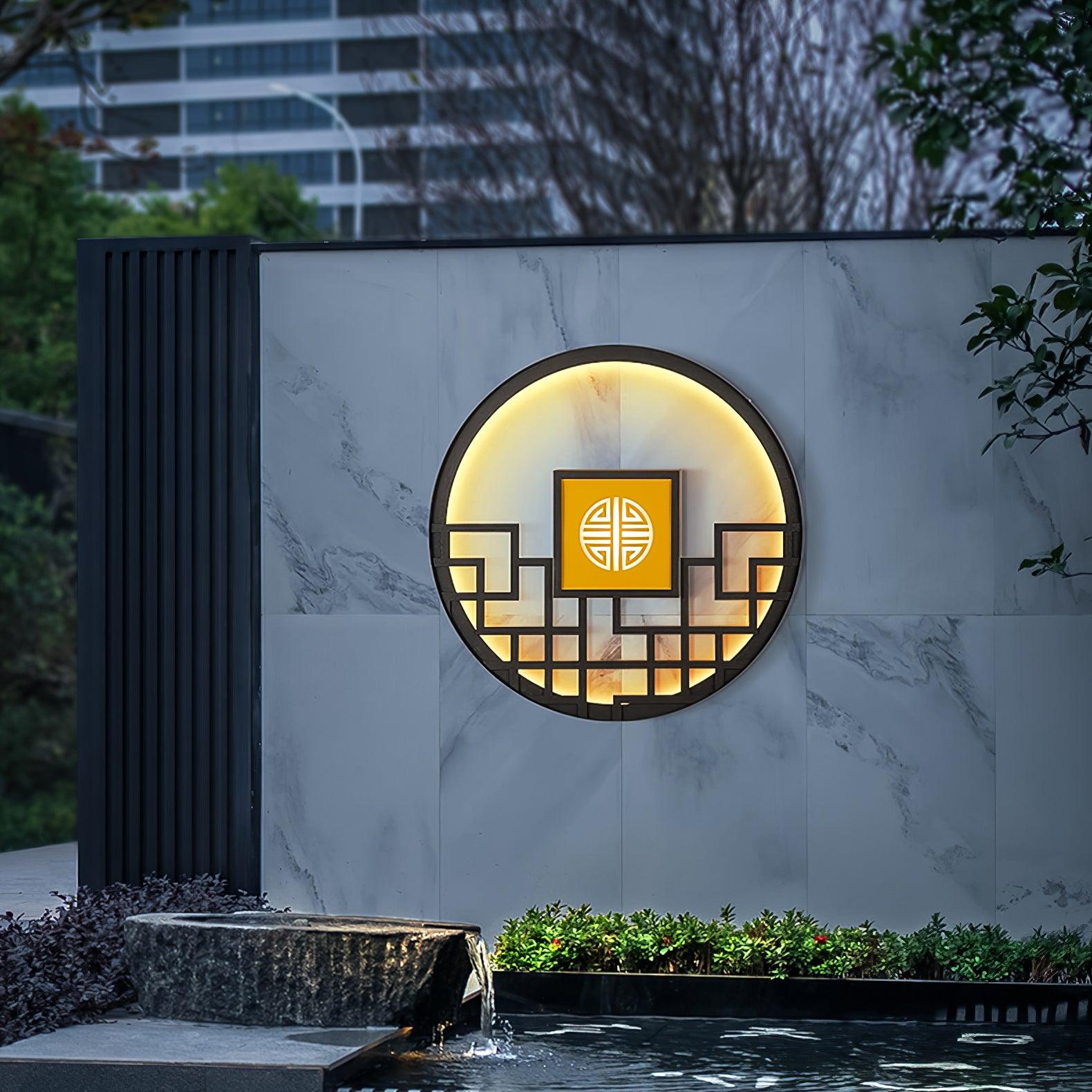 ラウンド屋外ウォールライト