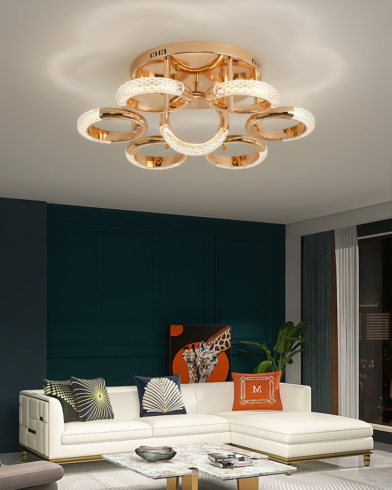 光沢のあるイヤリングの天井ランプ