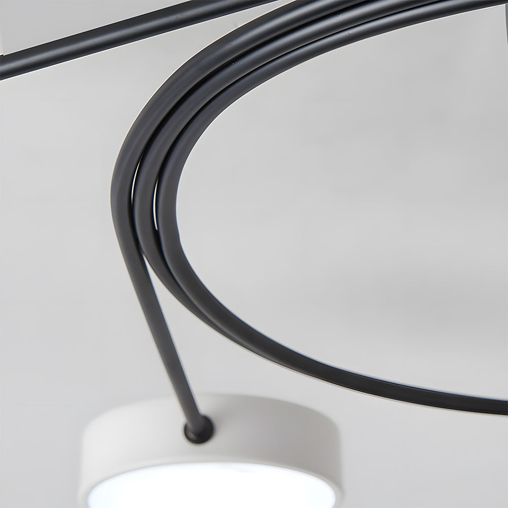 モダンなフラッシュマウントシャンデリア北欧風天井照明器具