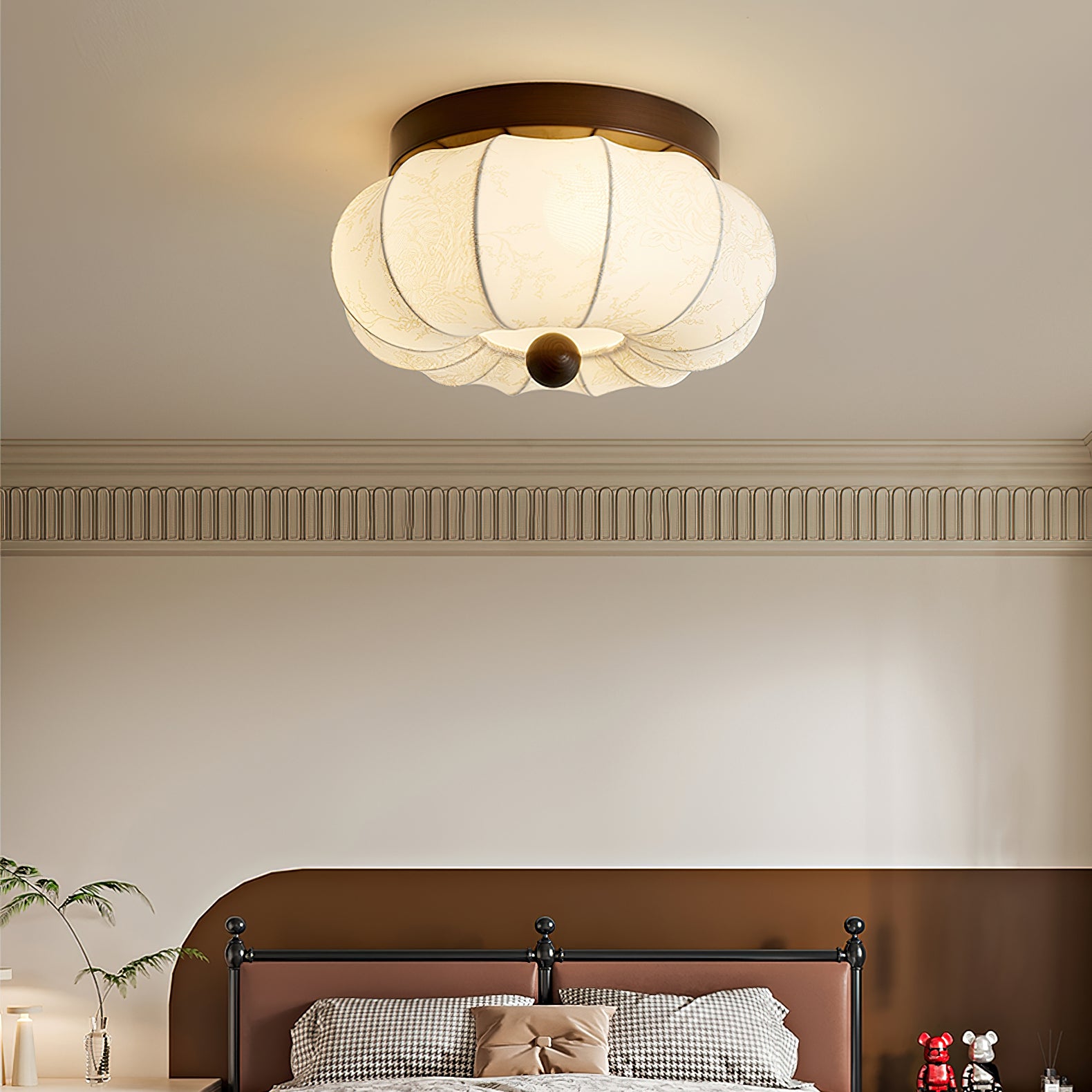 ファブリックパンプキンシーリングライト