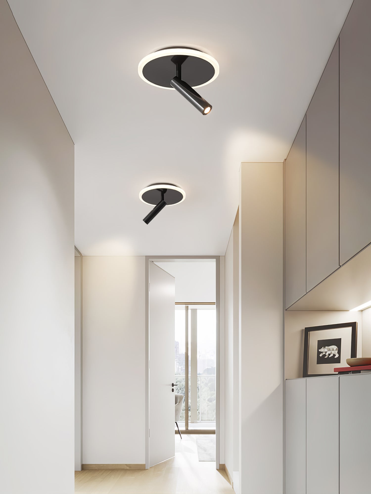 円形スポットライト天井ランプ