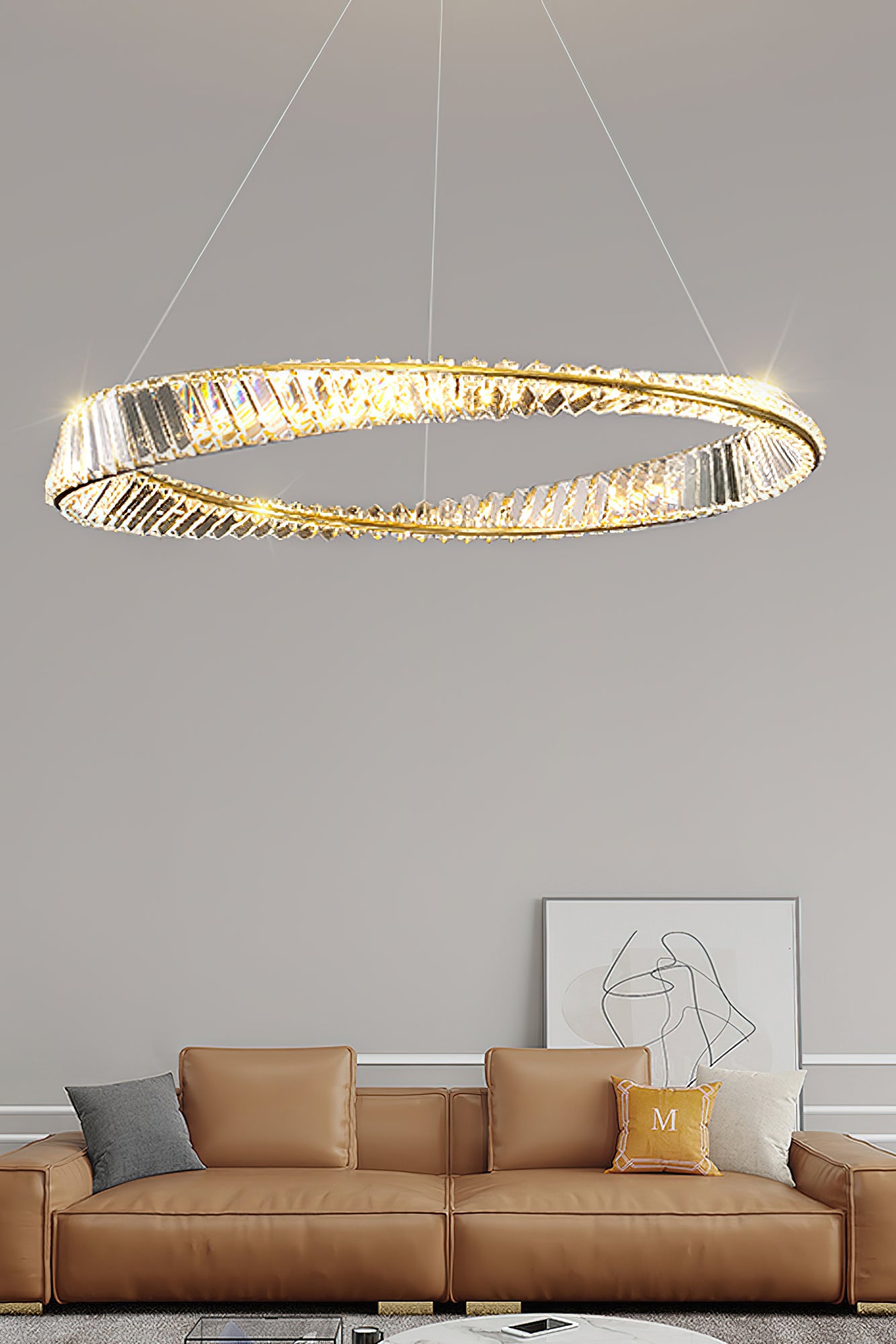 Ous クリスタル リング シャンデリア