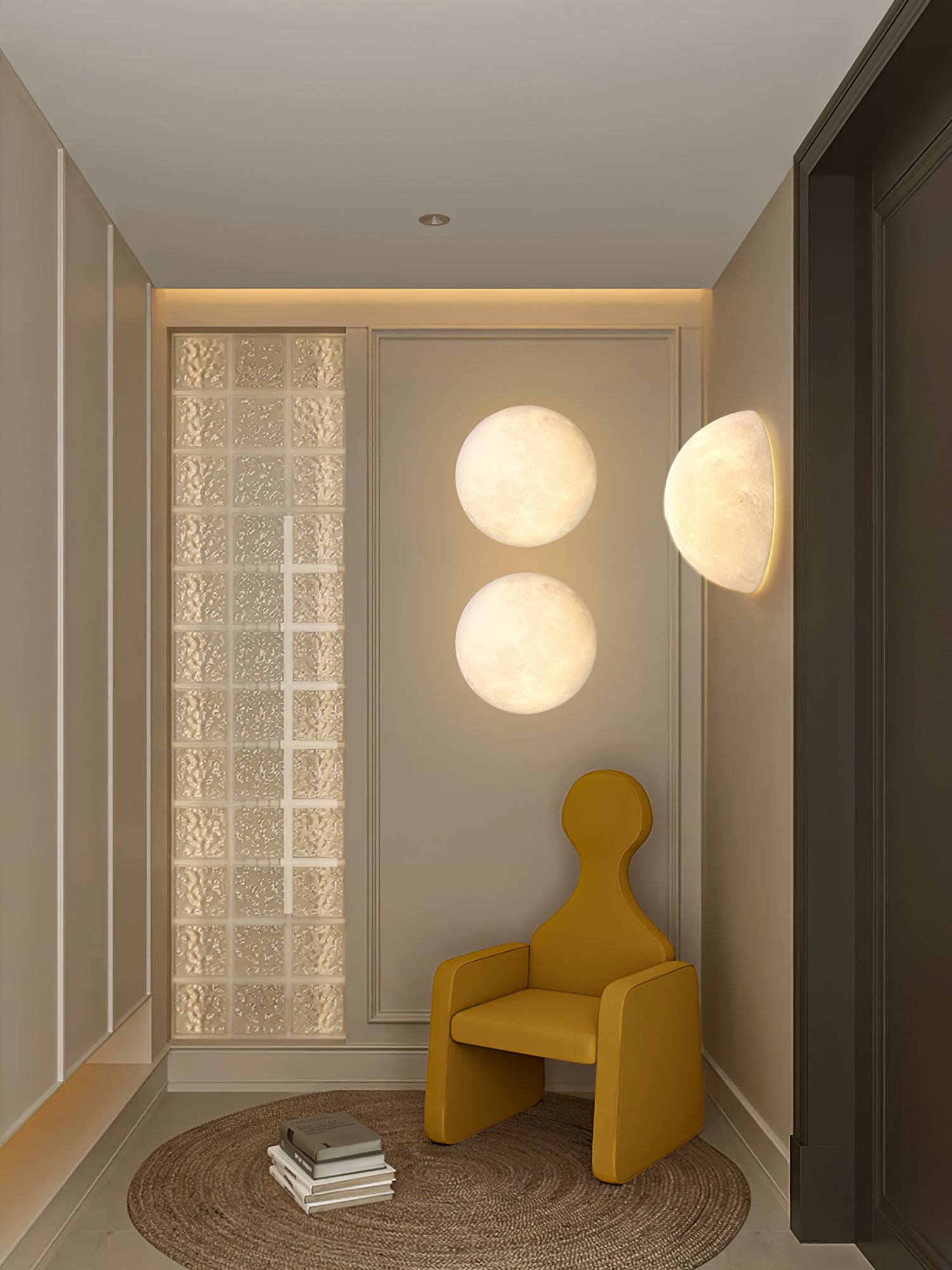 Hemisphere Moon Wall Lamp