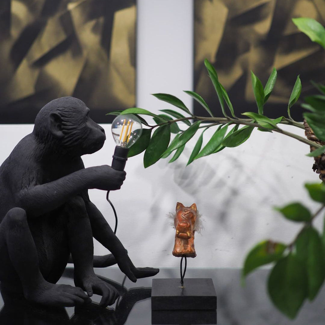 Monkey Resin Table Lamp