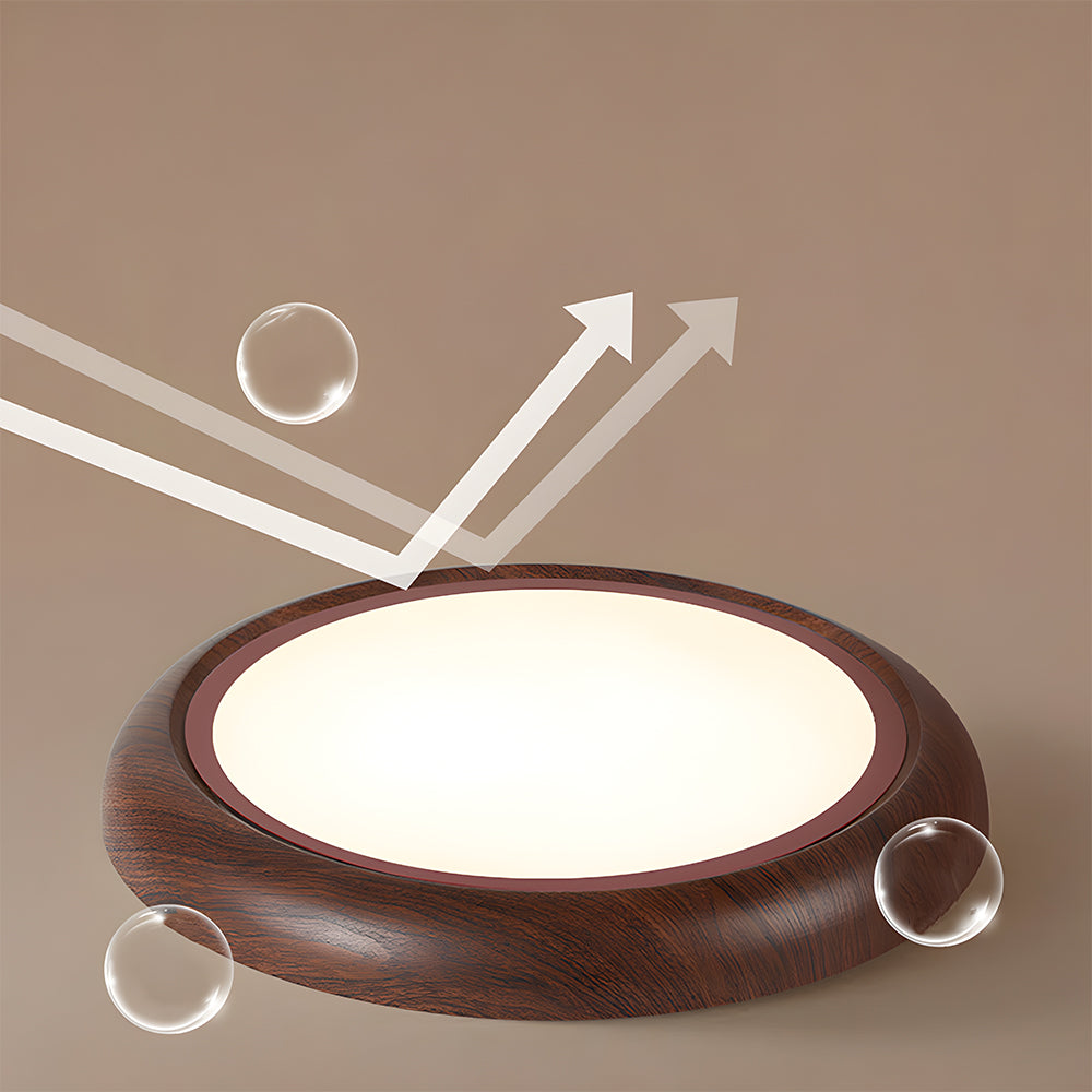 レトロミニマリストラウンドアクリル寝室LEDシーリングライト