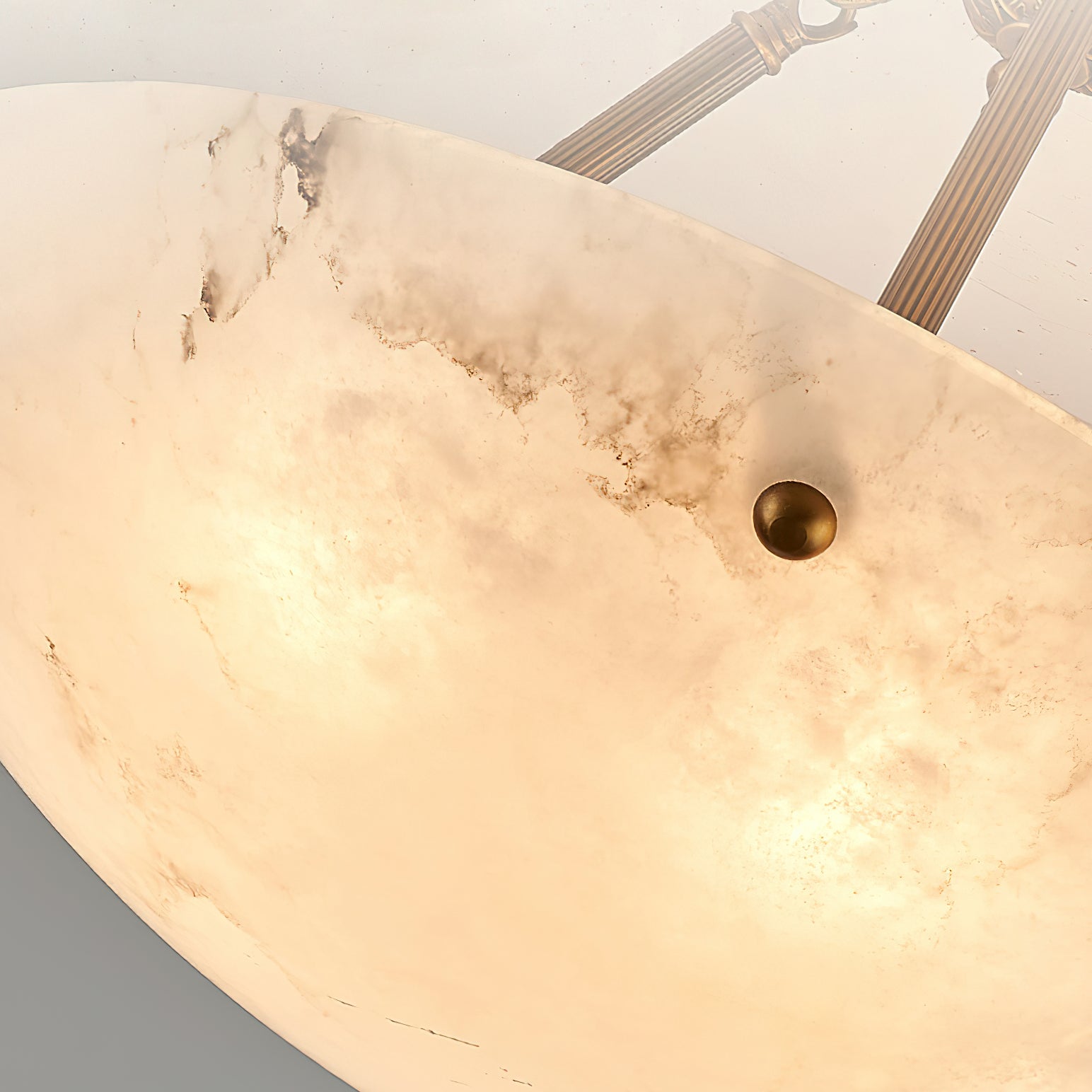 アラバスターボウル天井ランプ