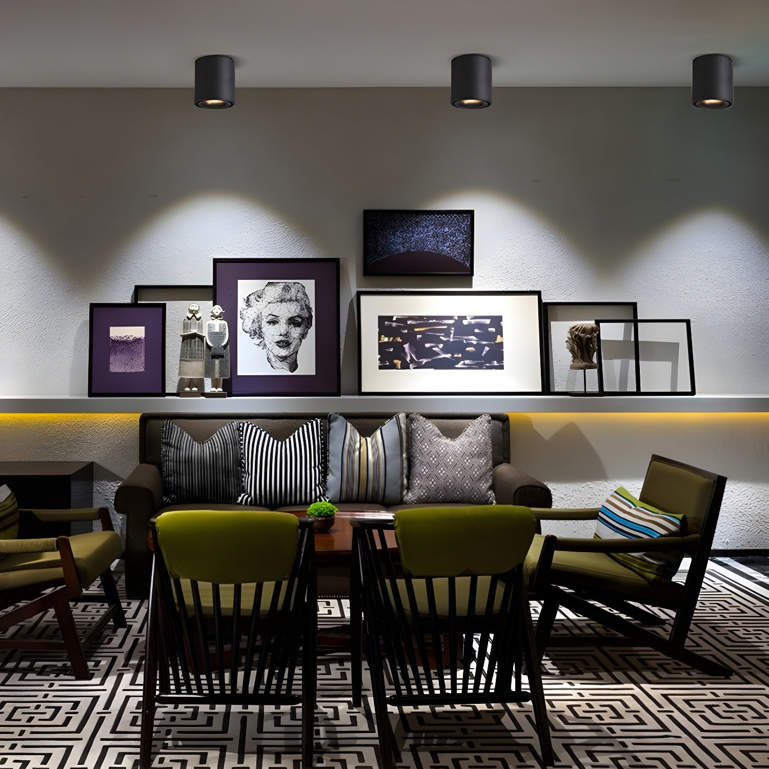 回転可能なスポットライトシーリングライト