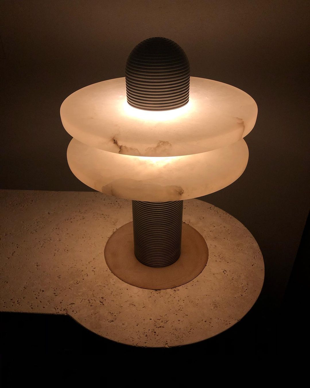 Alabaster Planes Table Lamp