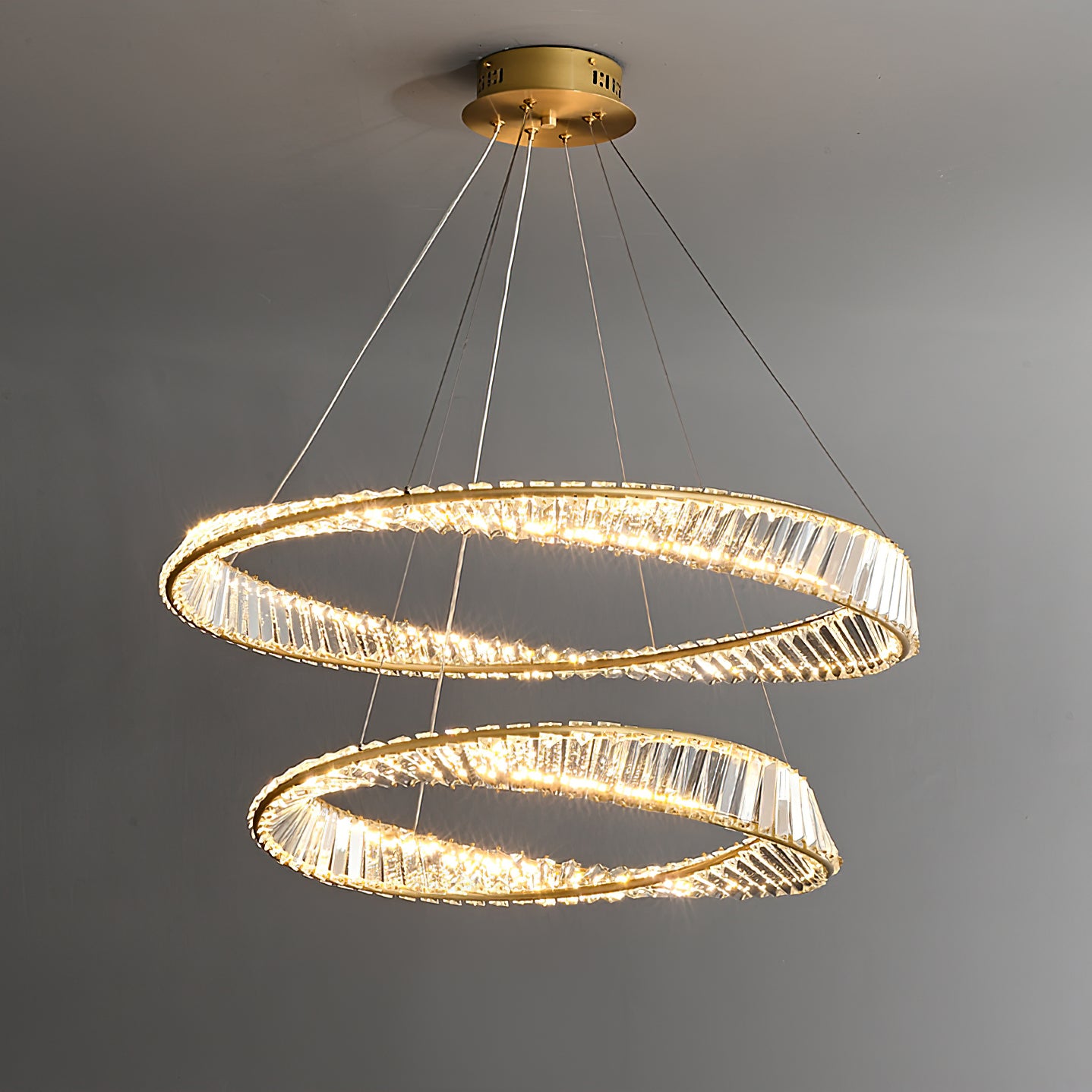 Ous クリスタル リング シャンデリア