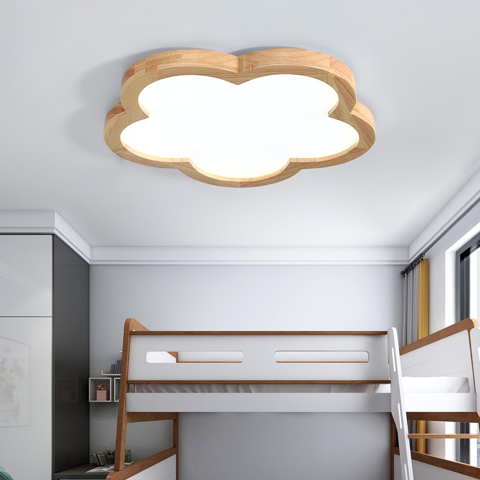Wooden Flowers Ceiling Lamp