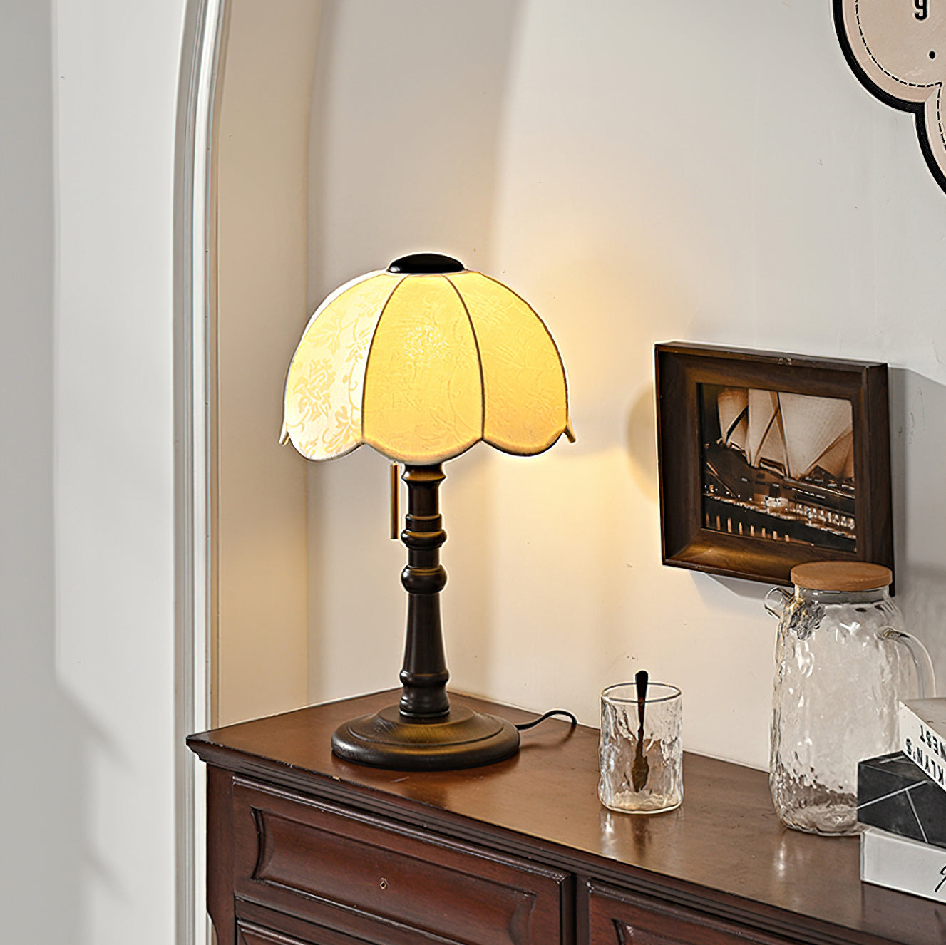 傘レトロテーブルランプ