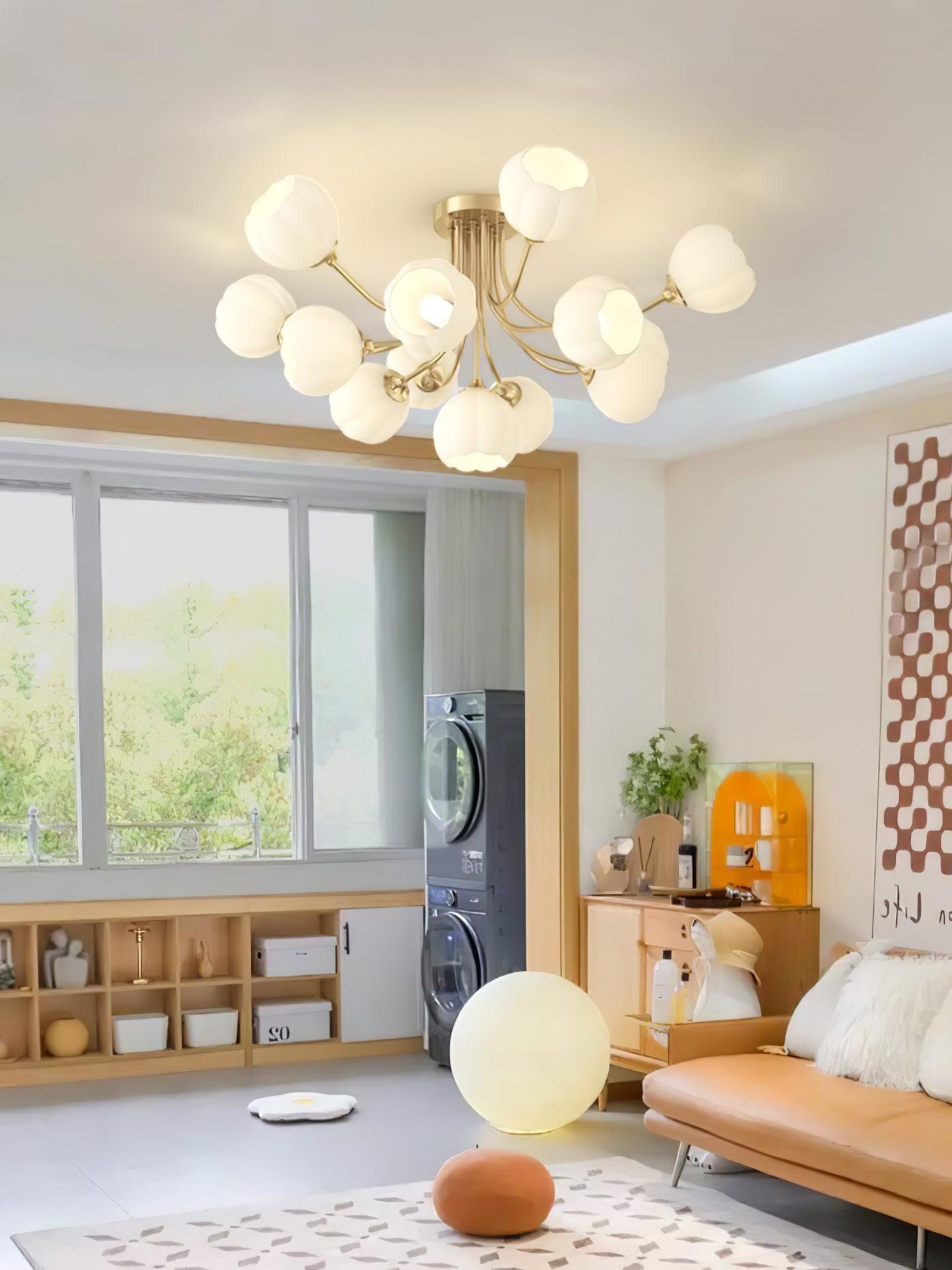 パンプキン真鍮シーリングランプ