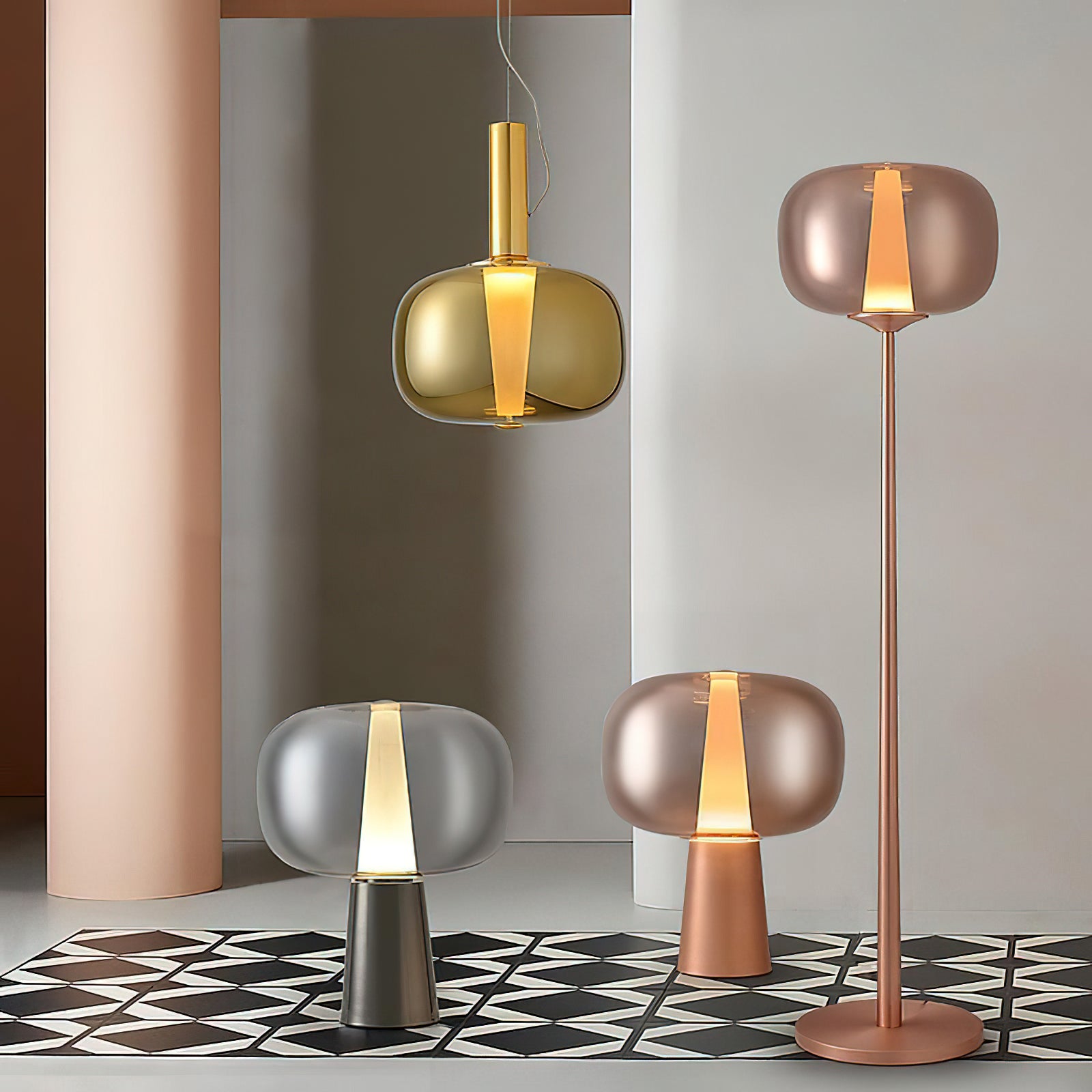 サンセットガラステーブルランプ