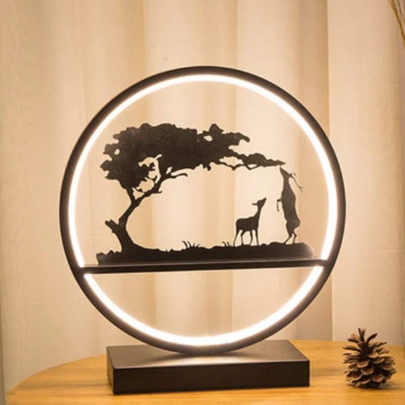 芸術的なLEDリングテーブルランプ