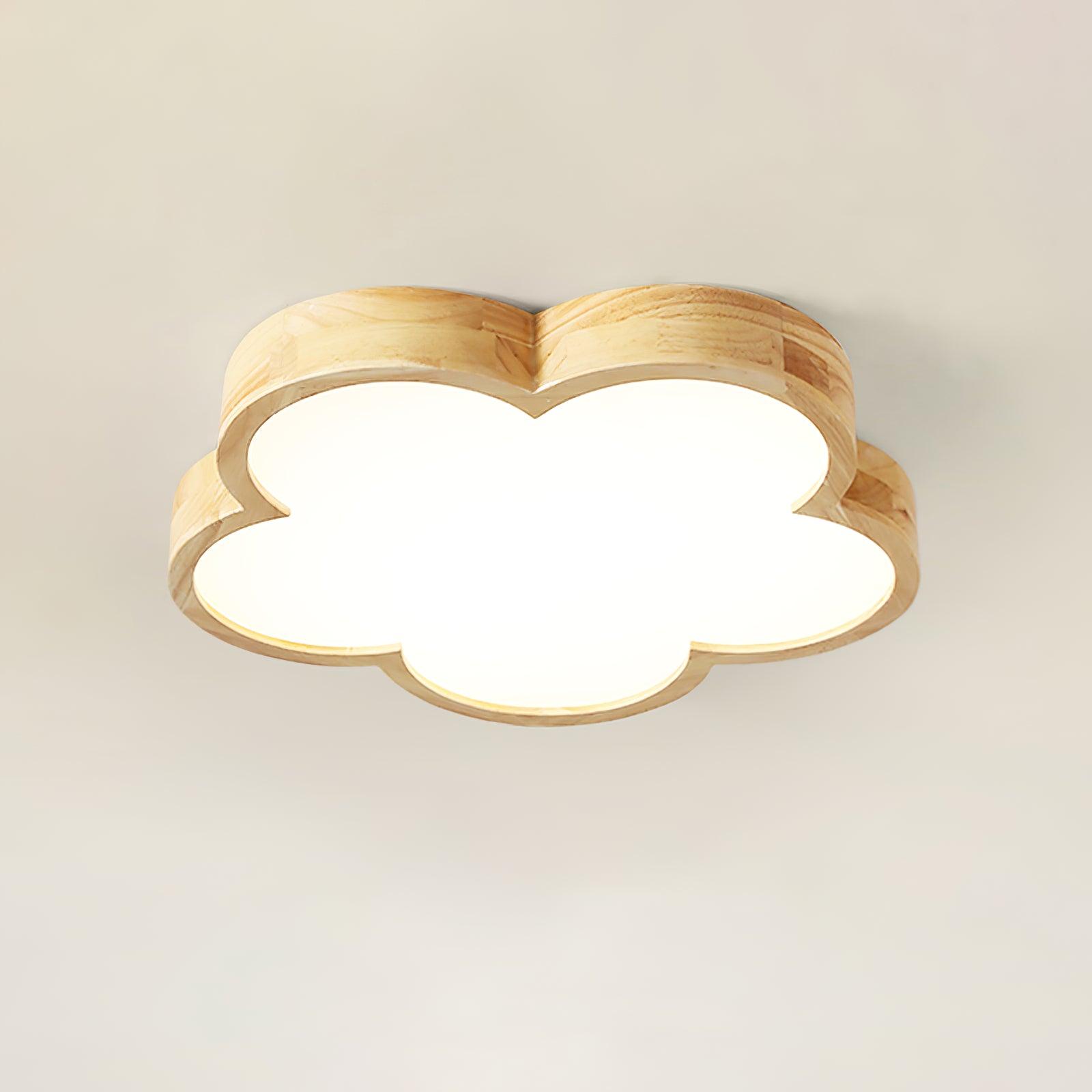 Wooden Flowers Ceiling Lamp