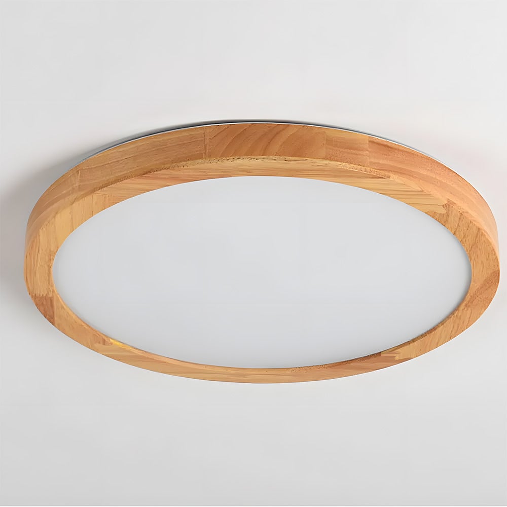 超薄型木製LEDフラッシュマウントシーリングランプ