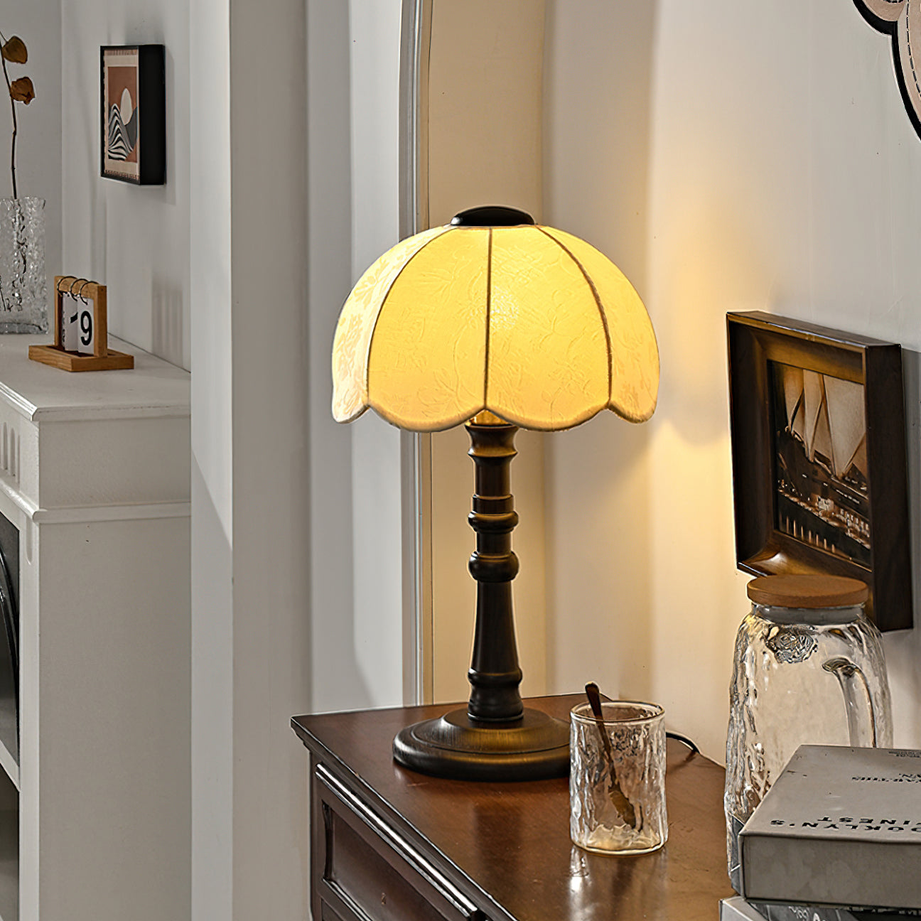 傘レトロテーブルランプ