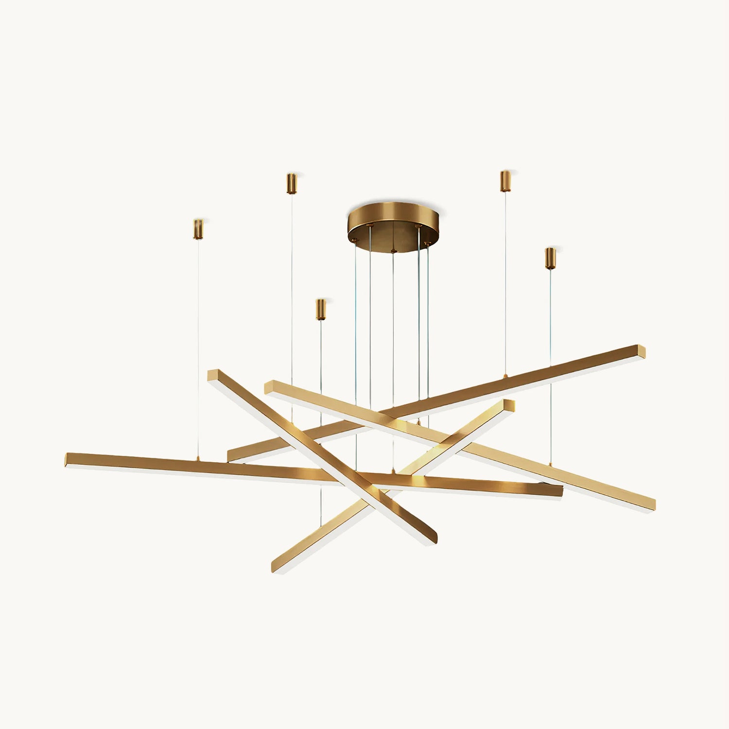 モダンなロングストリップ LED シャンデリア