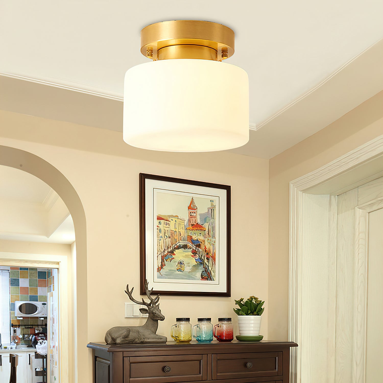 Tatum Glass Ceiling Light