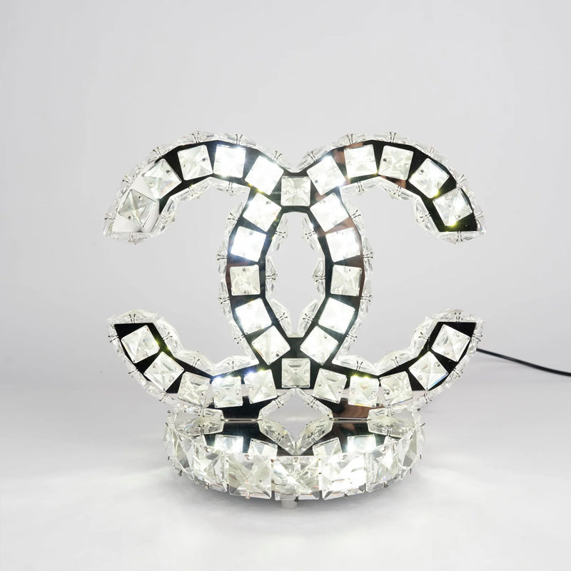 ステンレススチールクリスタルテーブルランプ