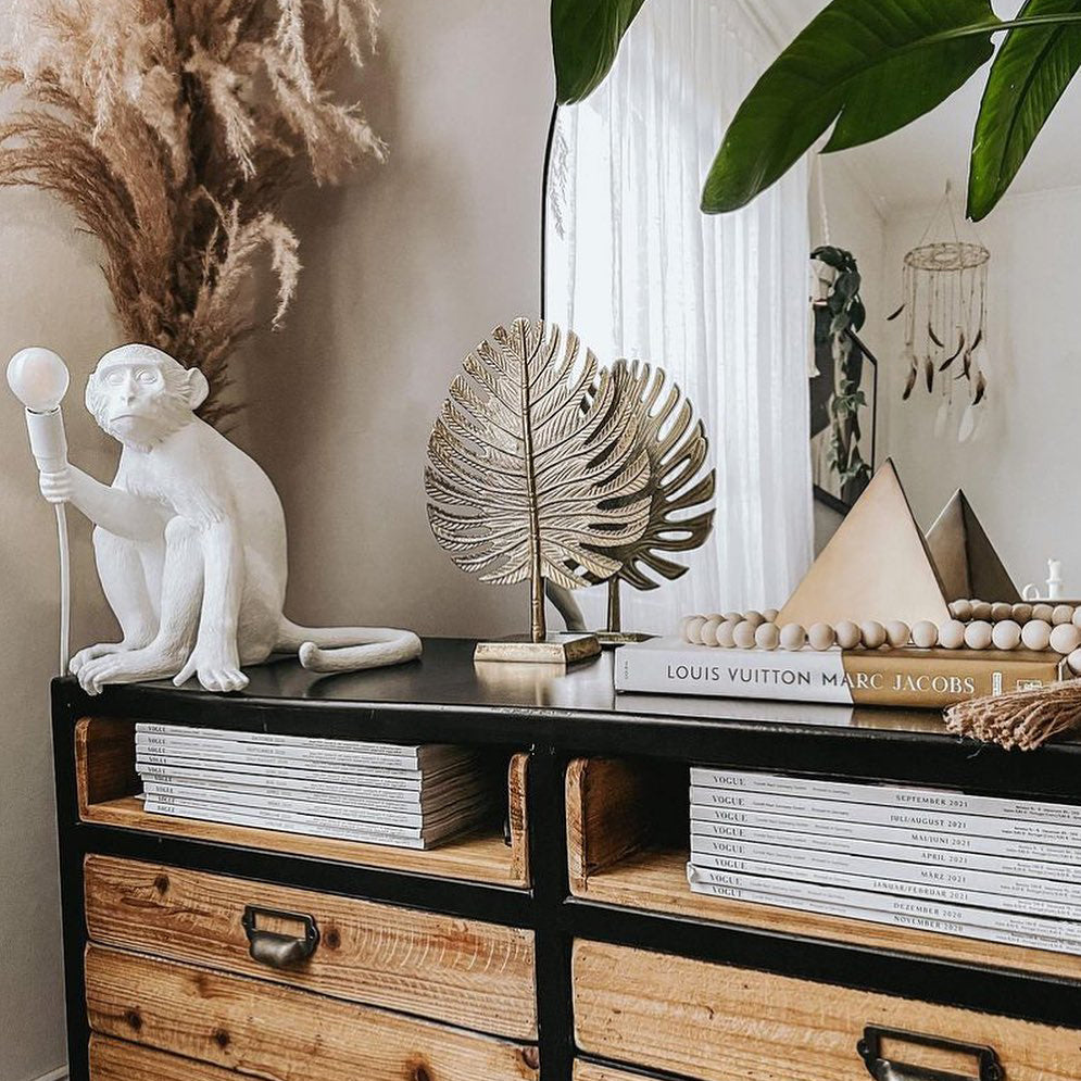 Monkey Resin Table Lamp