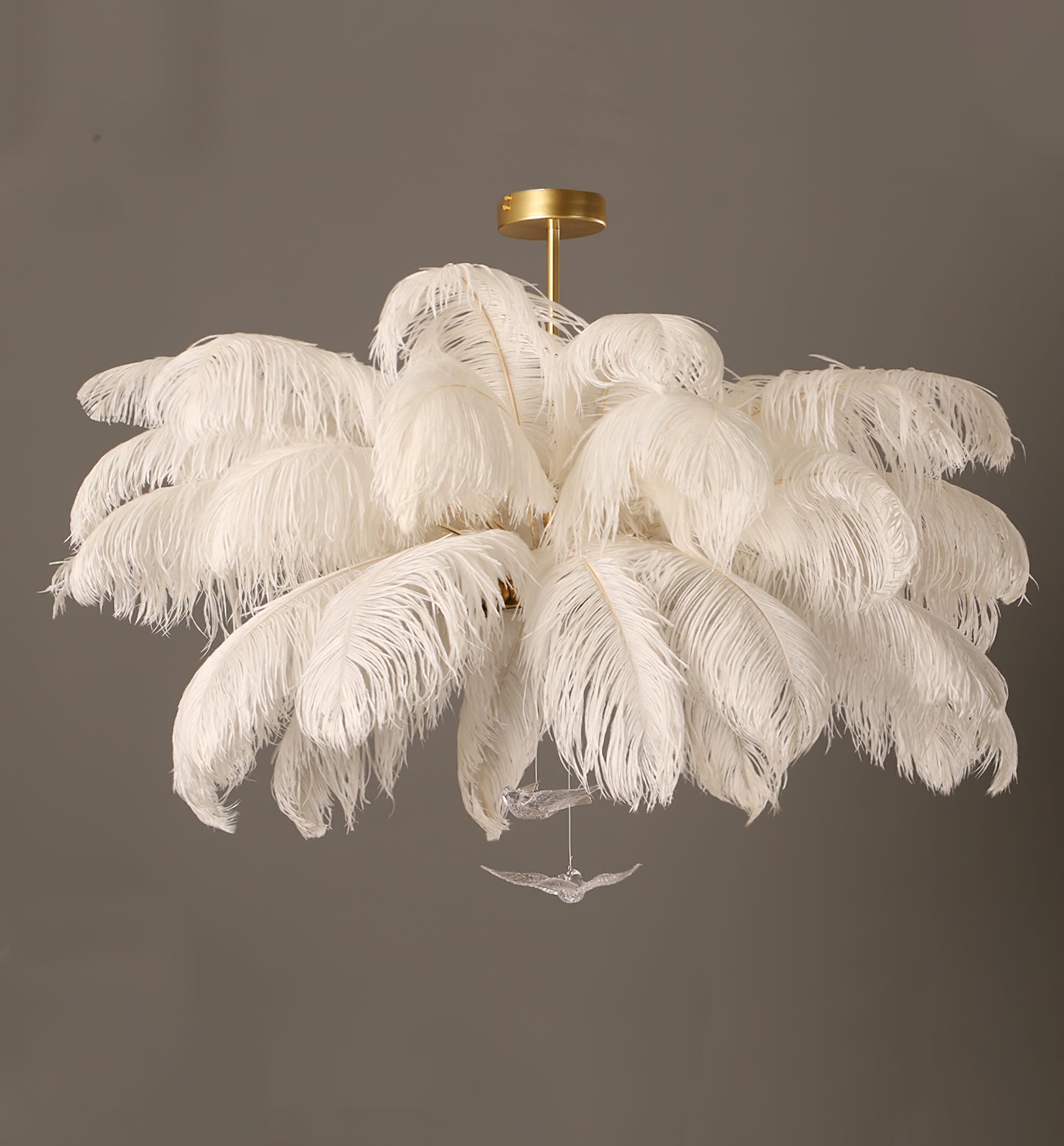 Ostrich Feather Chandelier