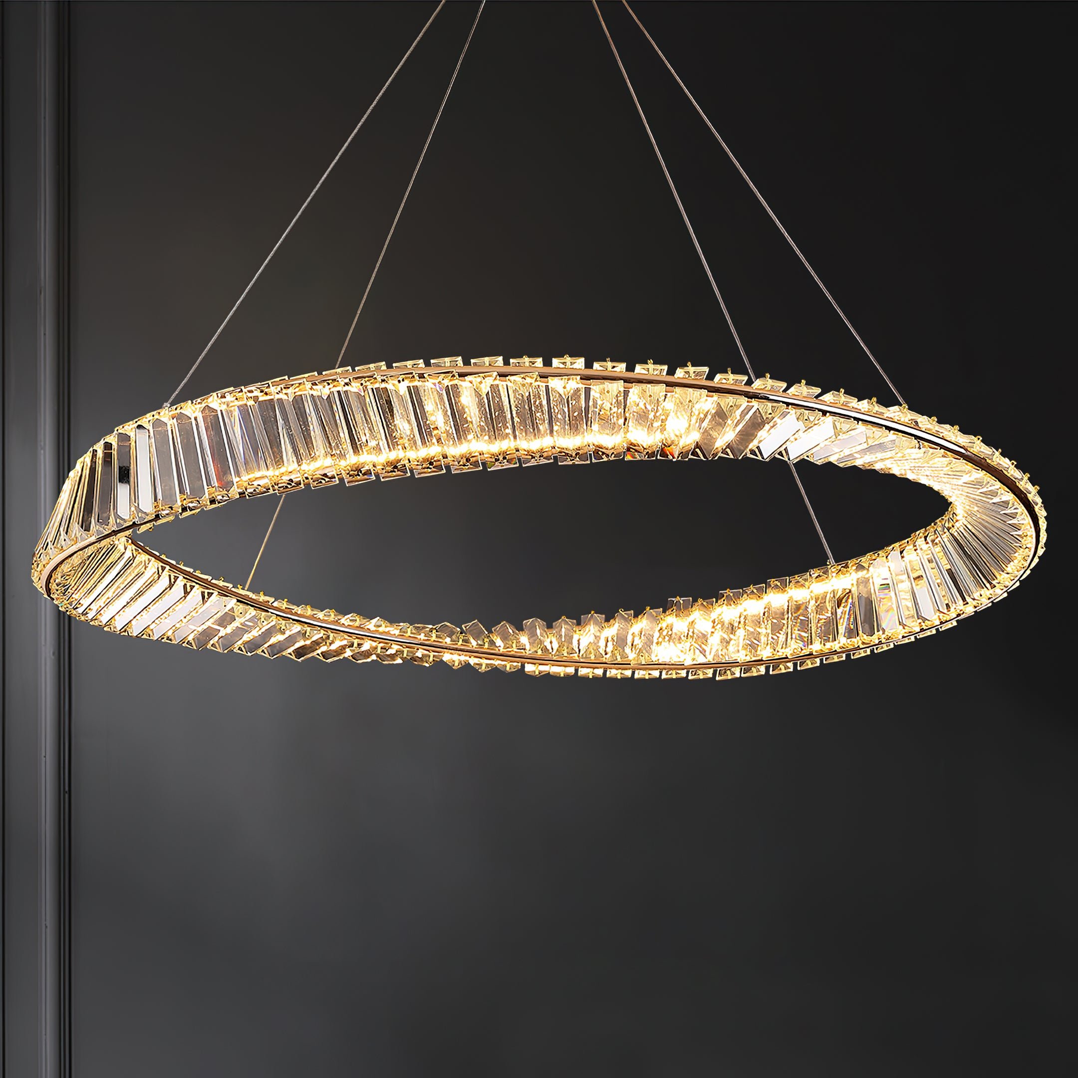 Ous クリスタル リング シャンデリア