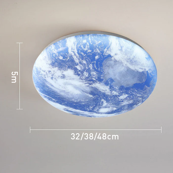 シンプルでミニマリストなムーンラウンドLEDシーリングライト