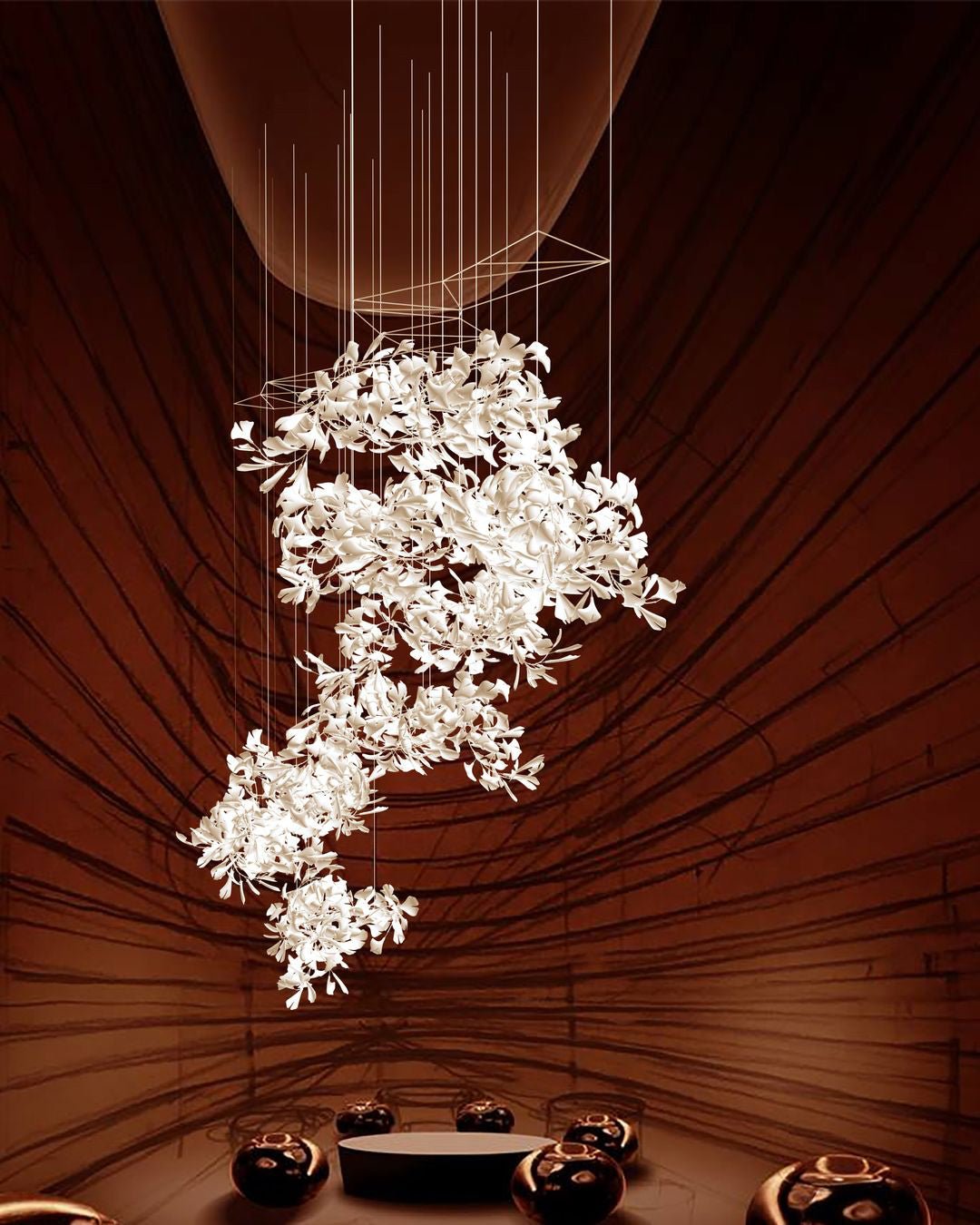 Gingko Chandelier B
